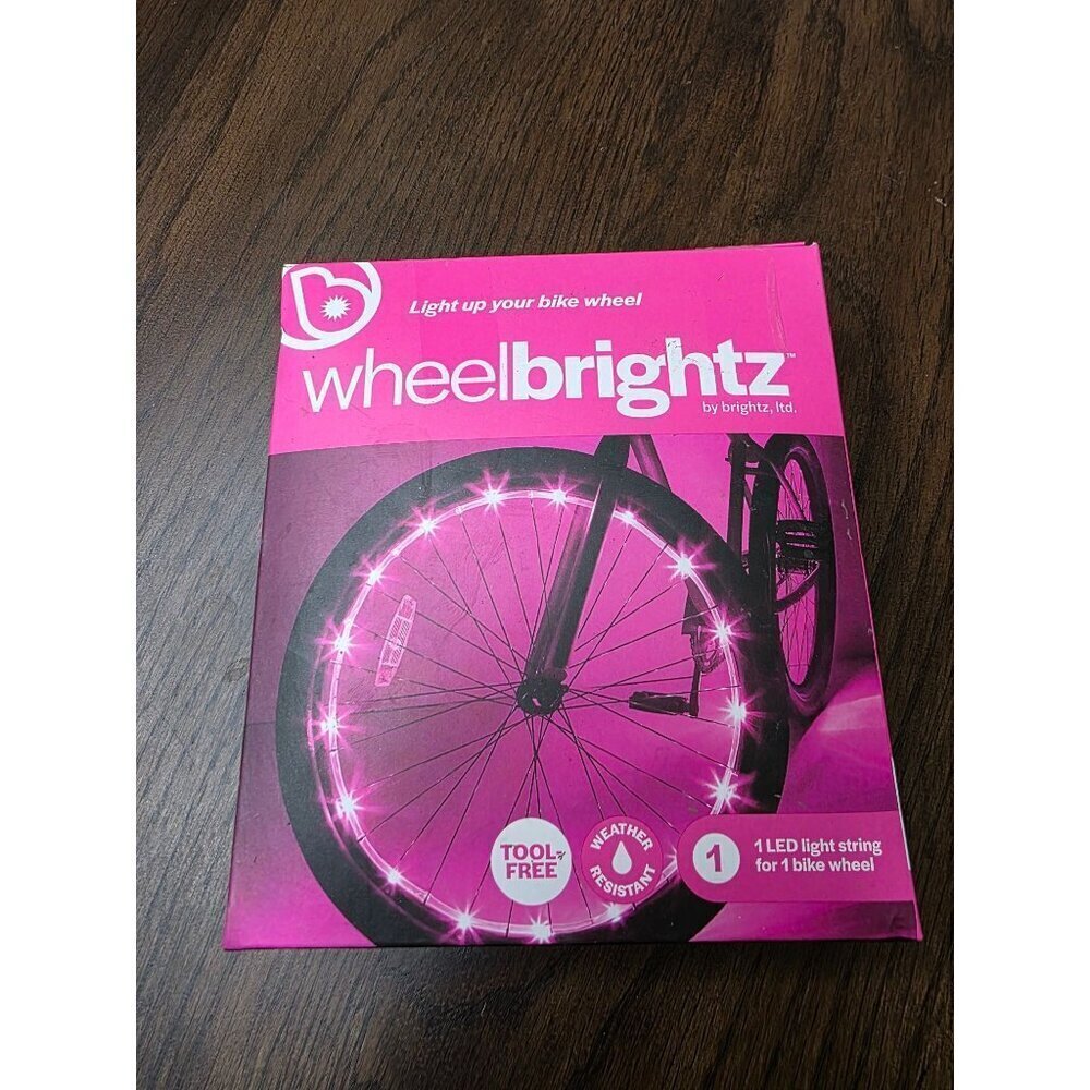 Wheelbrightz LED Bicycle Wheel Lights Pink 2 Pack Bundle for 2 Tires Bright E2